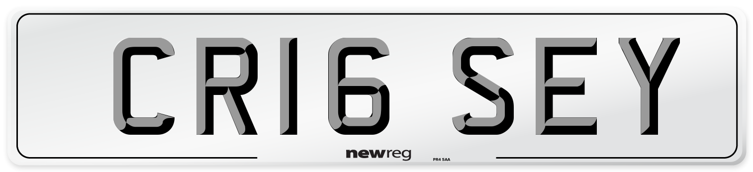 CR16 SEY Number Plate from New Reg